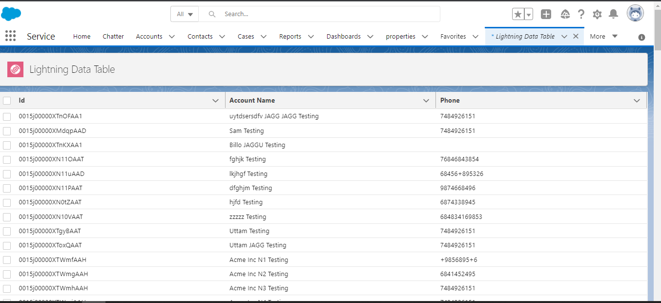 Lightning Data Table With View Action - SFDC Pathshala